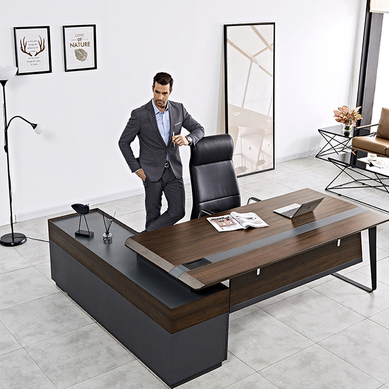 Office Tech Design - Mesa de escritório de madeira de