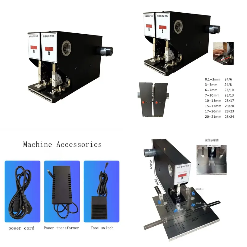 Electric Stapler Heavy - Máquina Grampeadora Elétrica de Dupla Cabeça