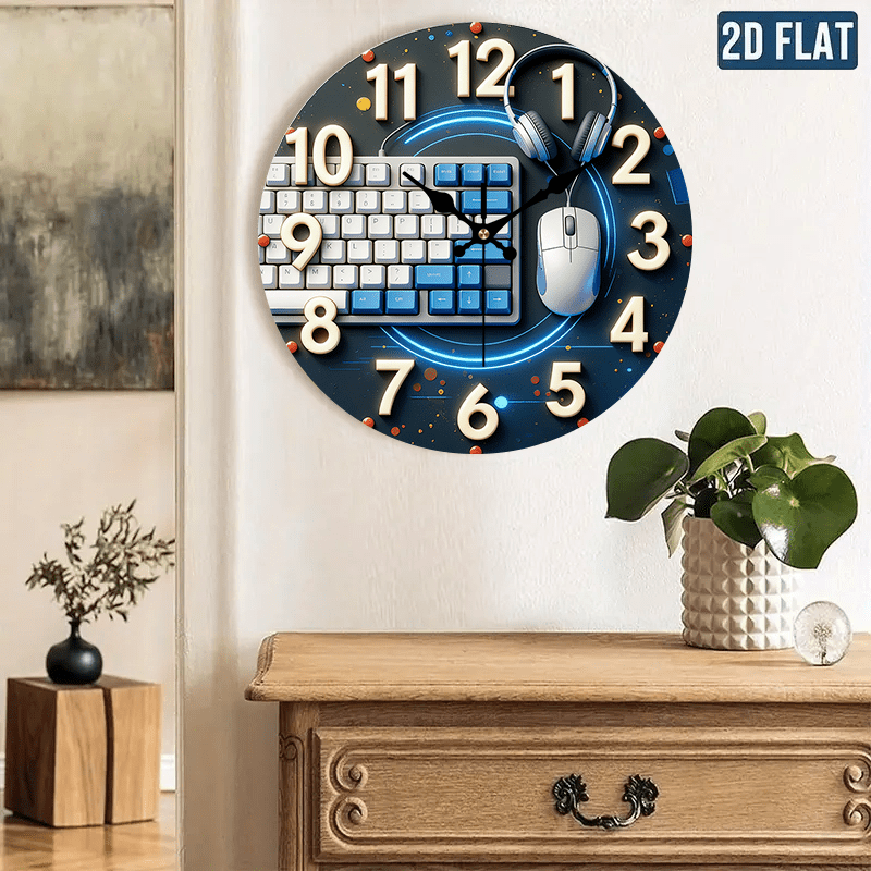 Relógio de Parede Redondo Sile - Tech Office Wall Decor avaliação e preço